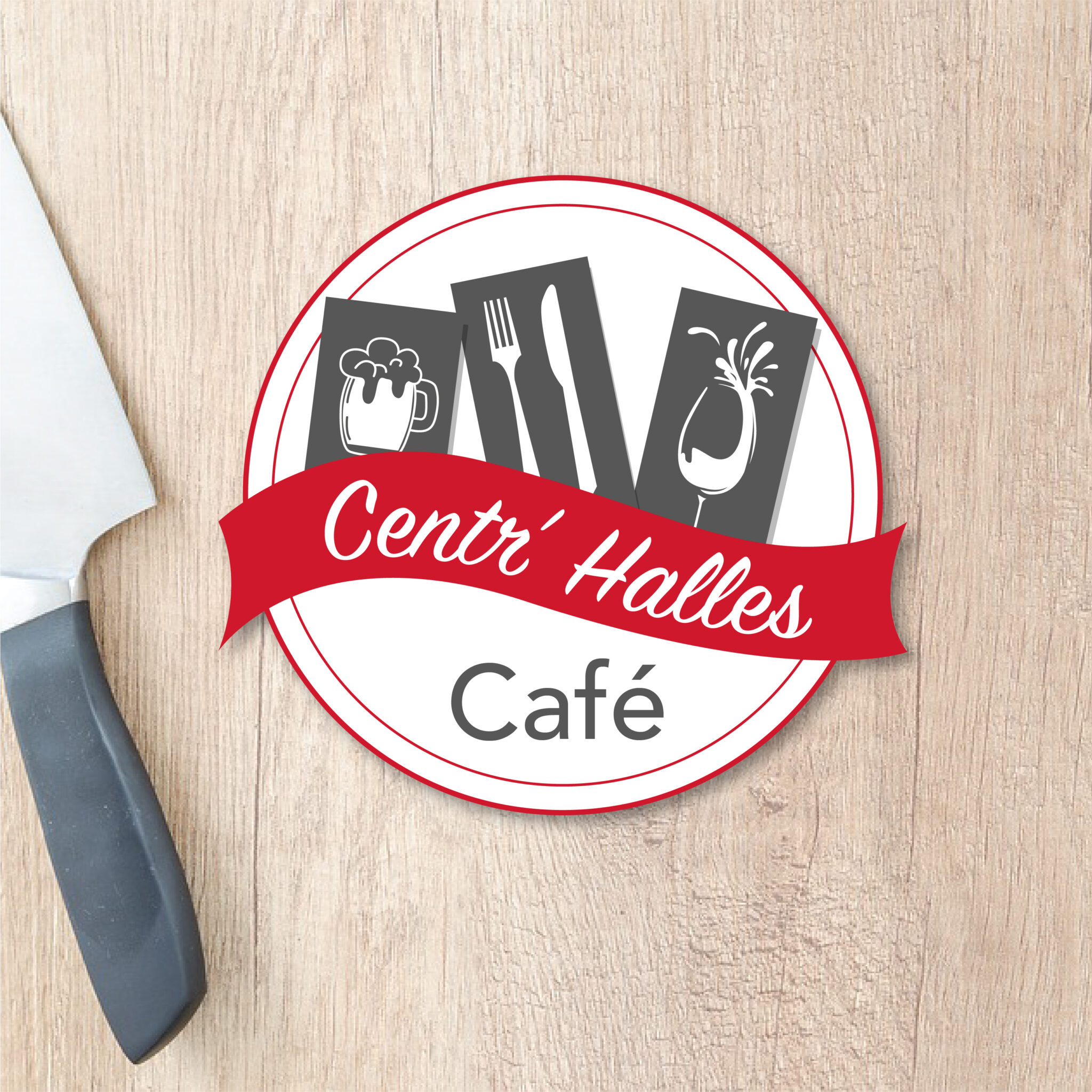 Portfolio Mademoiselle Crée Création du logo pour Centr'Halles Café